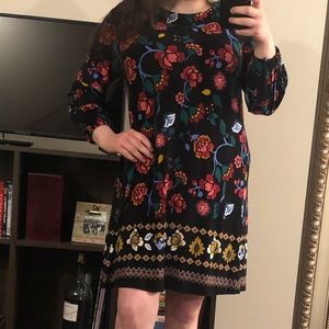 LOFT floral pattern swing dress